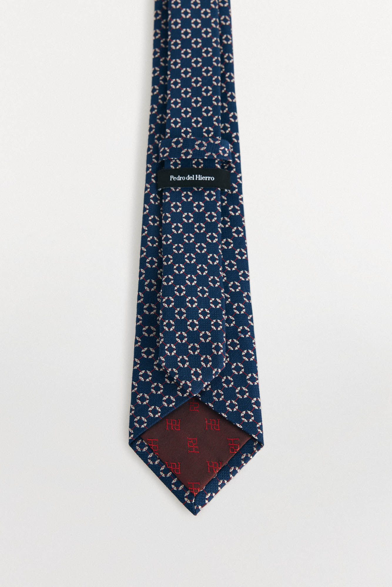 Pedro del Hierro Natural silk tie Blue