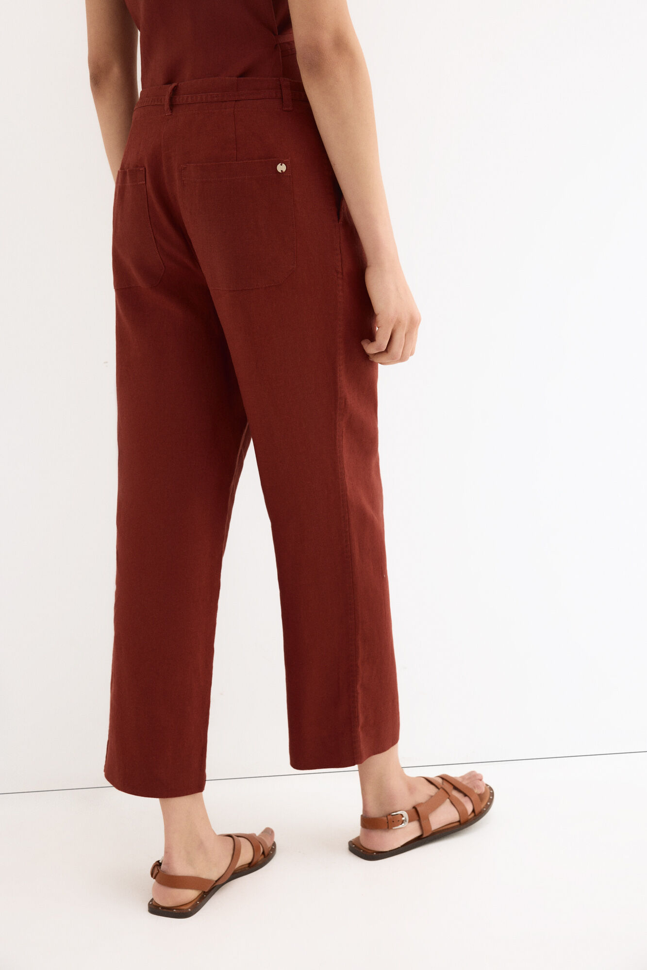 Pedro del Hierro Classic straight trousers Brown