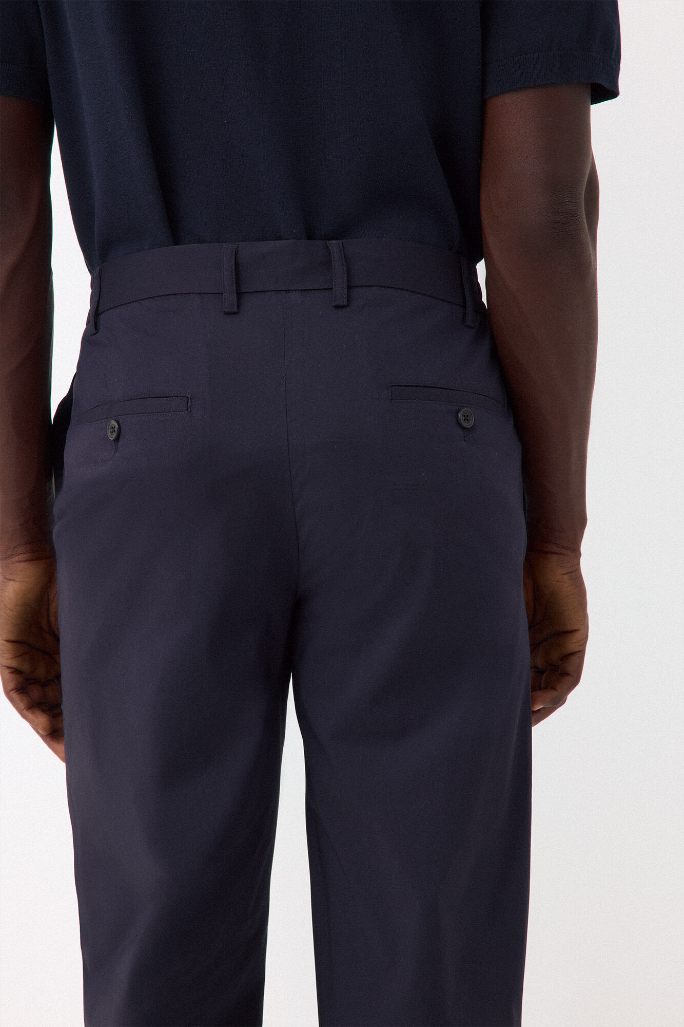 Pedro del Hierro Technical poplin regular chinos Blue