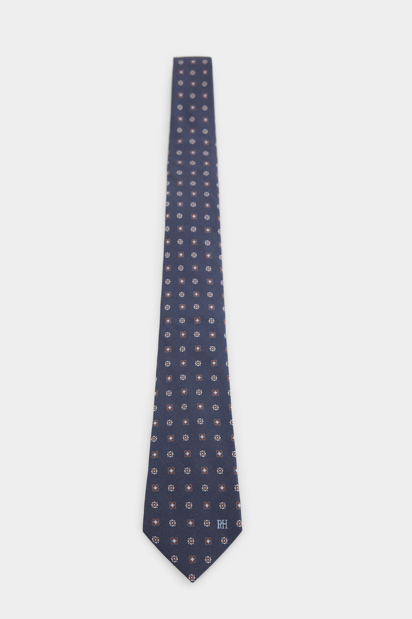 Pedro del Hierro Gravata em seda natural Azul