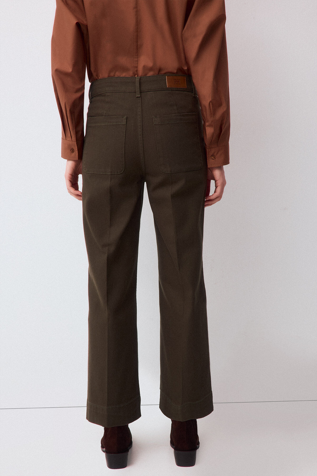 Pedro del Hierro Capri wide leg jeans Green