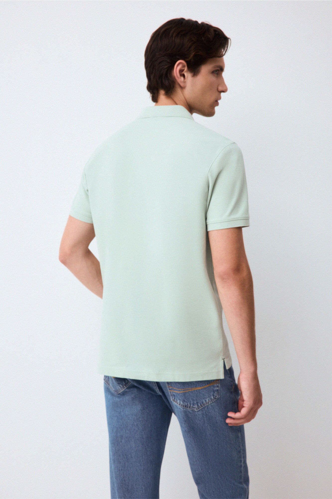 Pedro del Hierro Piqu&eacute; basic polo shirt Blue