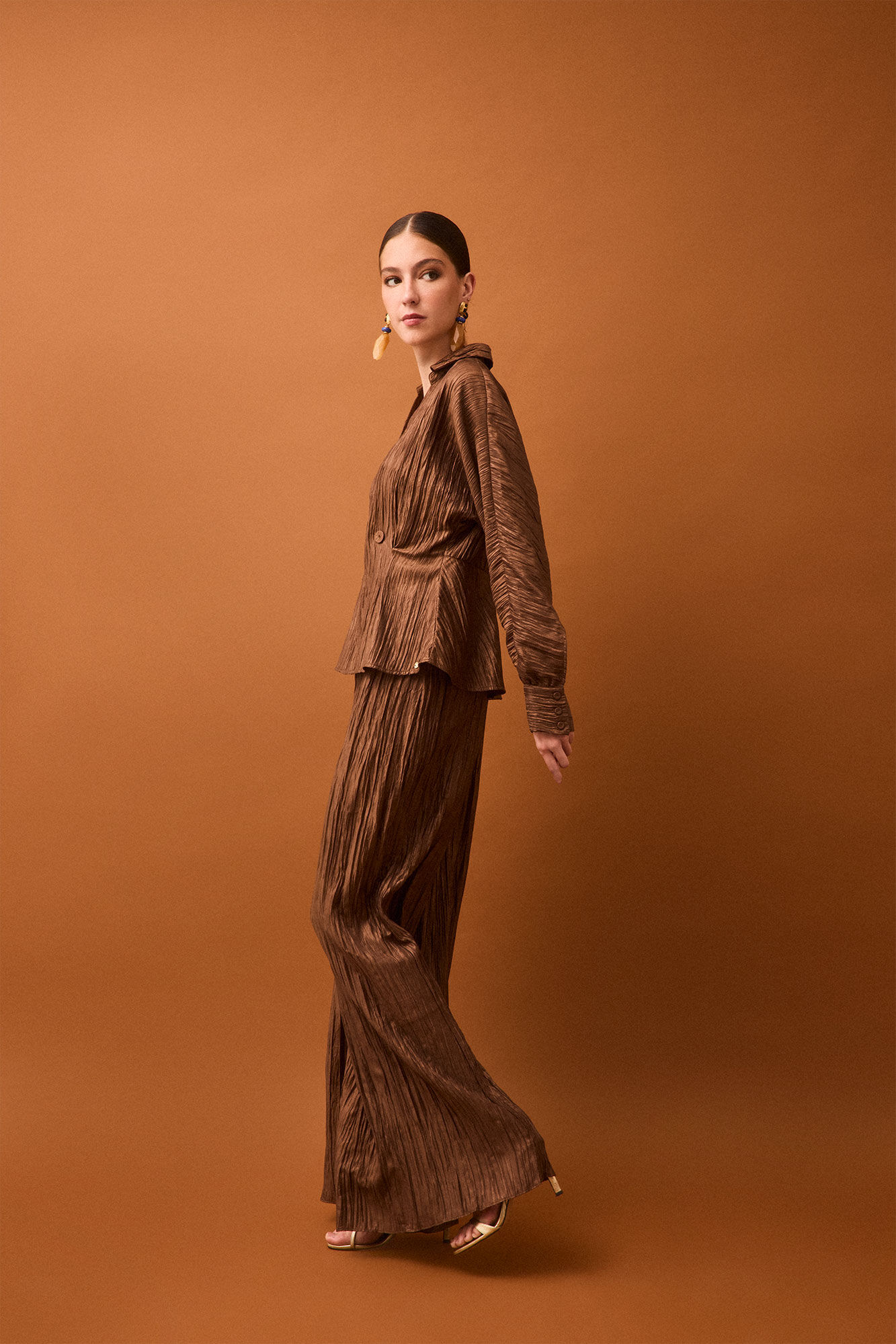 Pedro del Hierro Pleated palazzo trousers