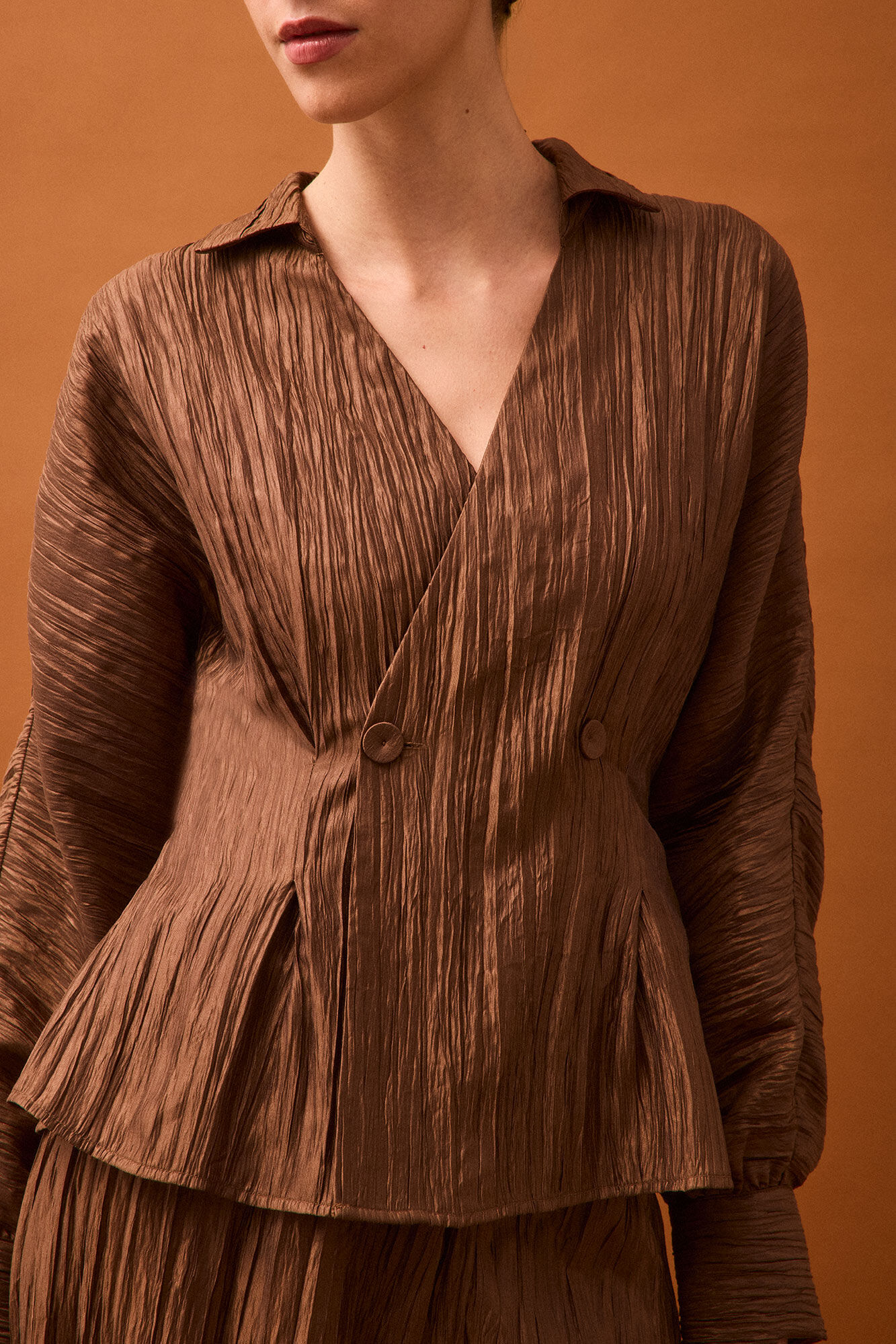 Pedro del Hierro Draped top Brown