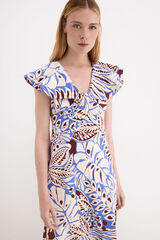 Pedro del Hierro Ruffle midi dress Blue