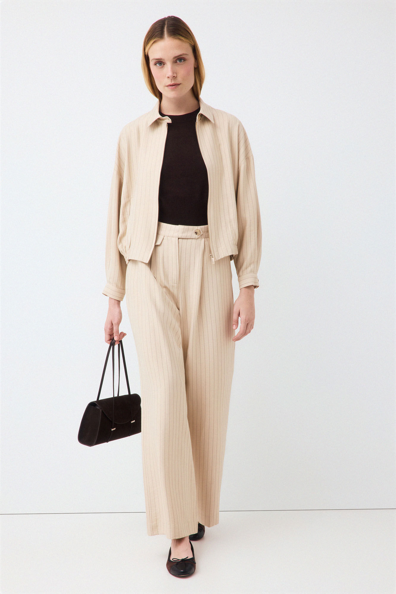 Pedro del Hierro Bomber de riscas Ecru