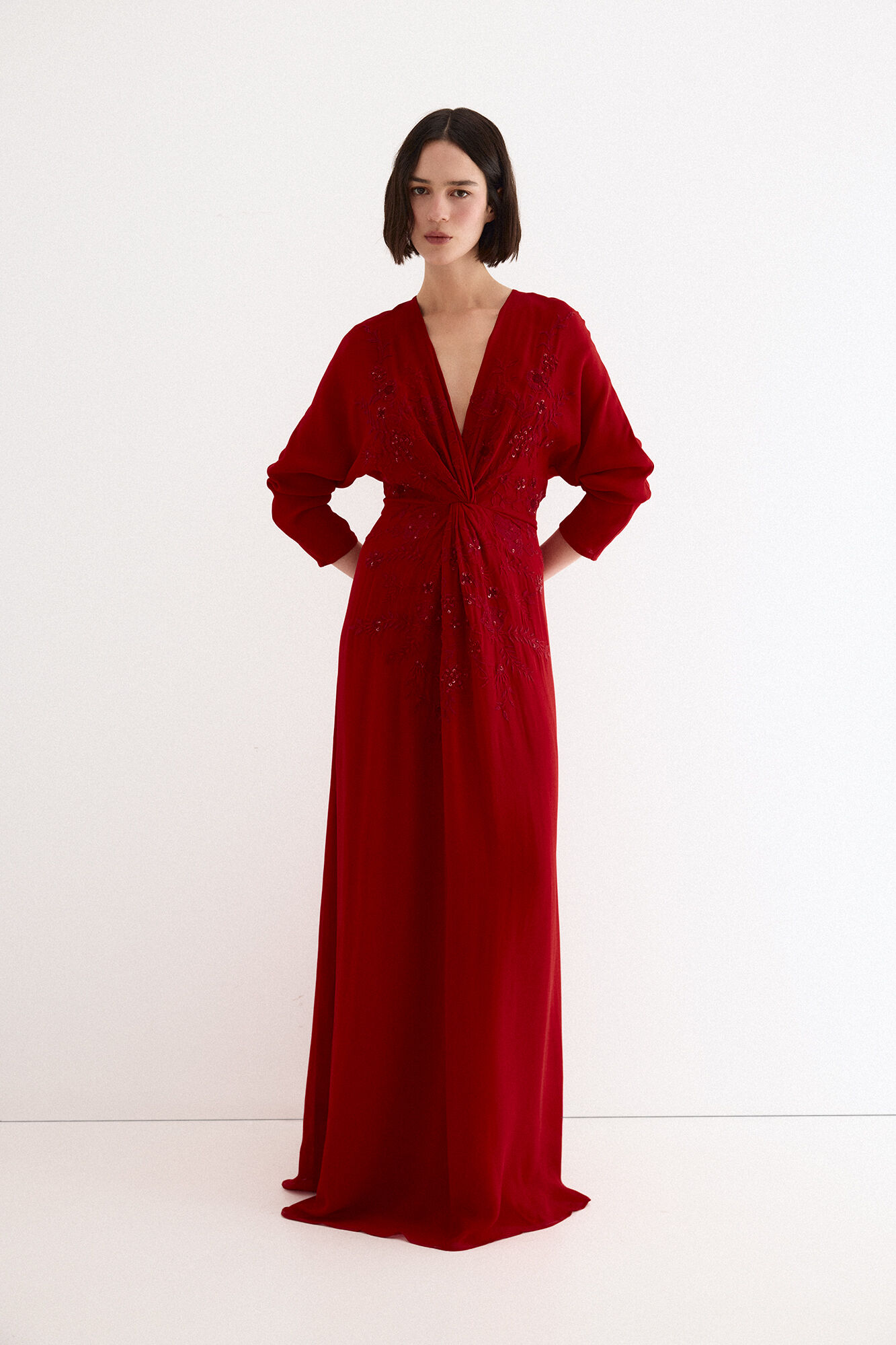 TFP by Tamara Falc&oacute; Embroidered dress Red