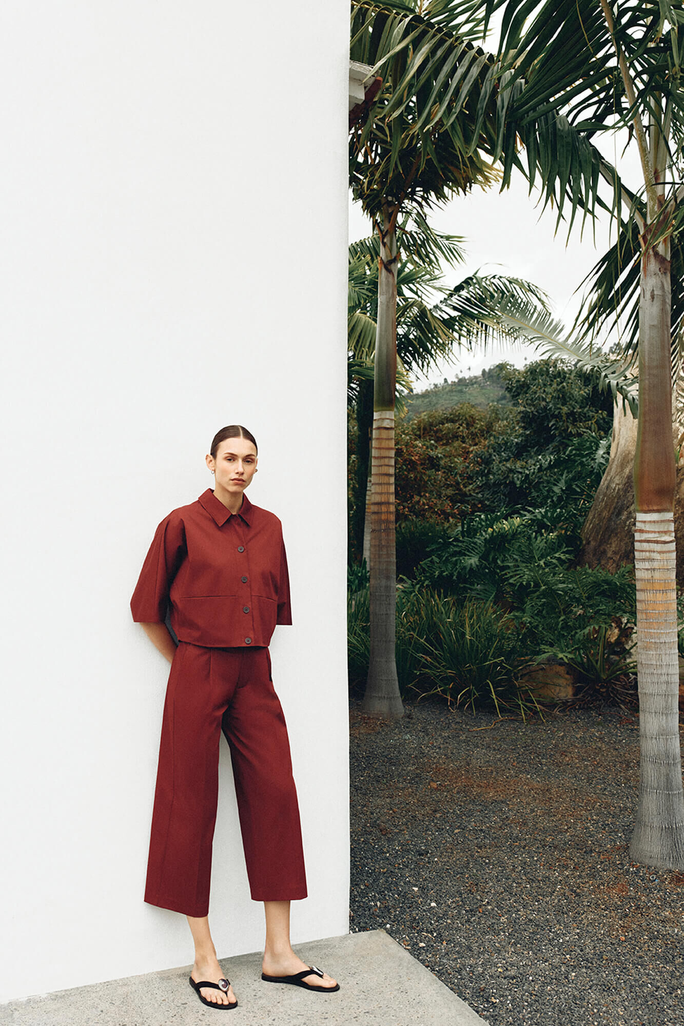 Pedro del Hierro Classic wide leg trousers