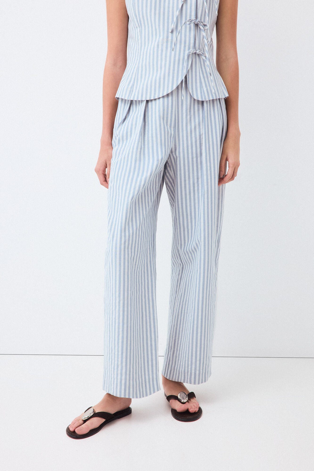 TFP by Tamara Falc&oacute; Striped straight trousers