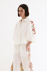 TFP by Tamara Falc&oacute; Floral embroidered blouse White