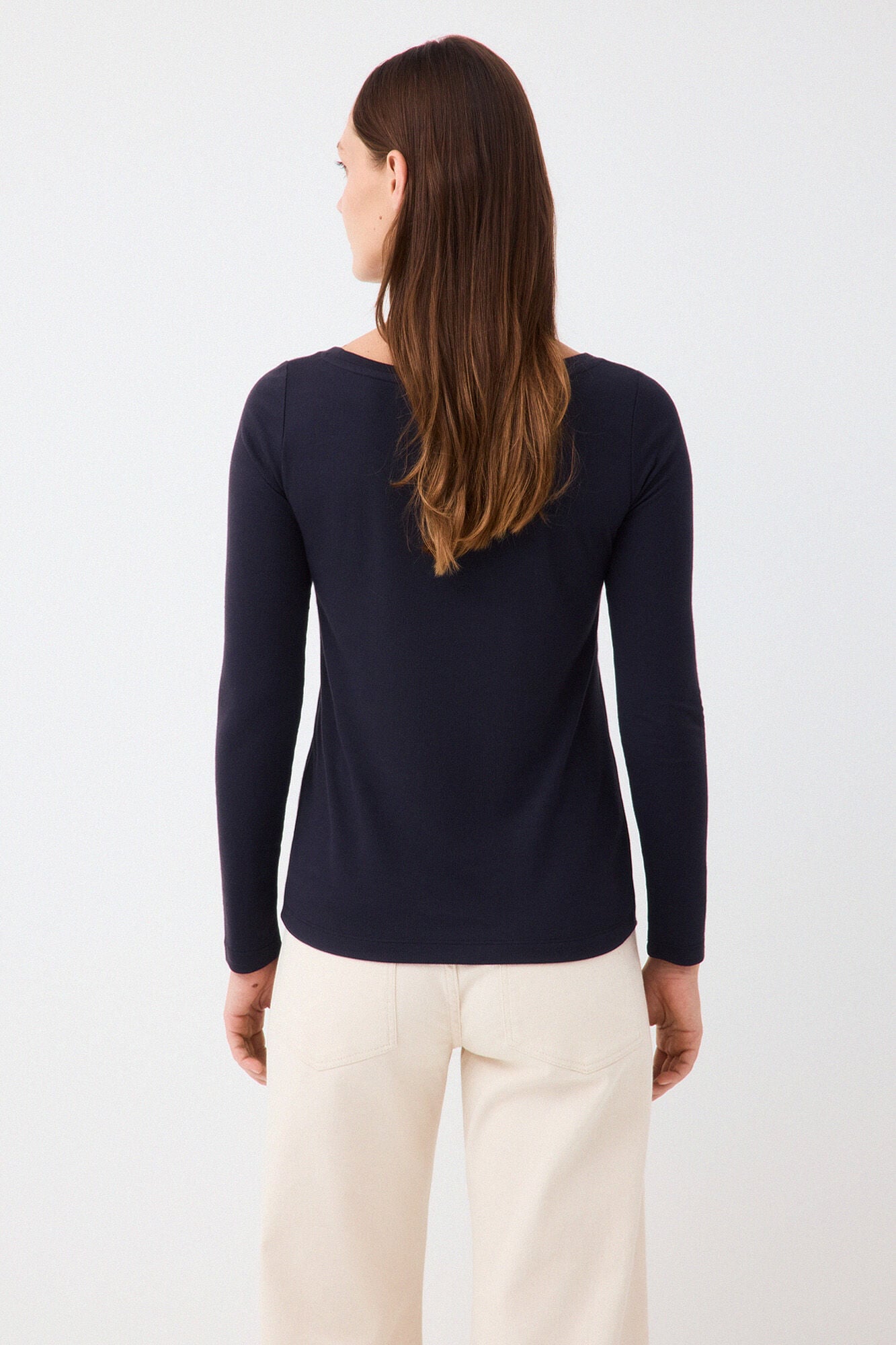 Pedro del Hierro T-shirt com gola barco Azul
