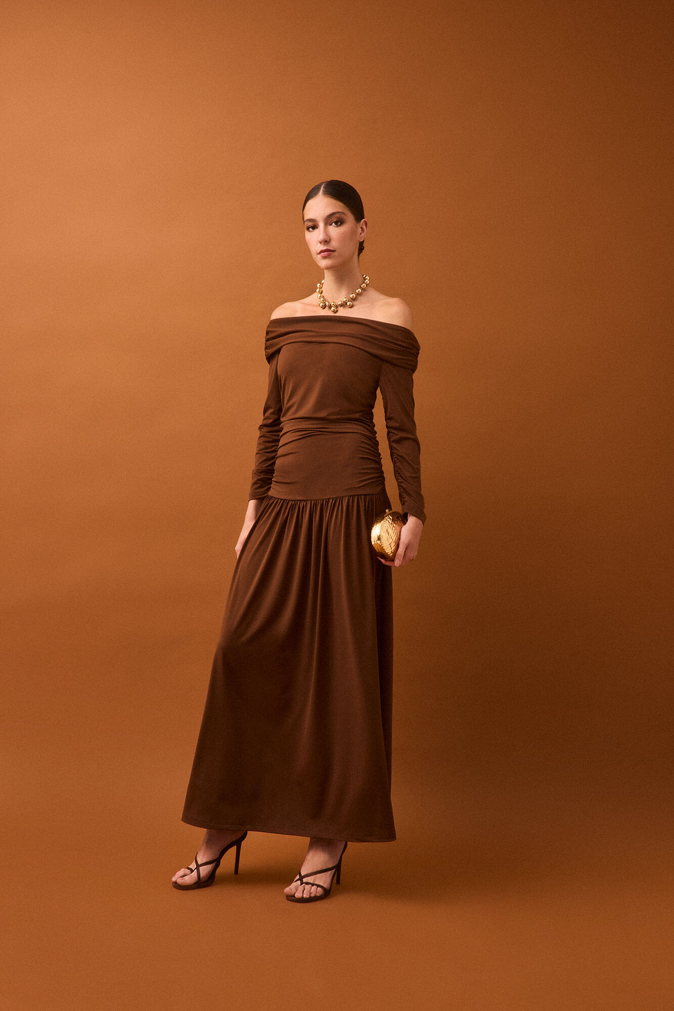 Pedro del Hierro Draped shoulder detail dress