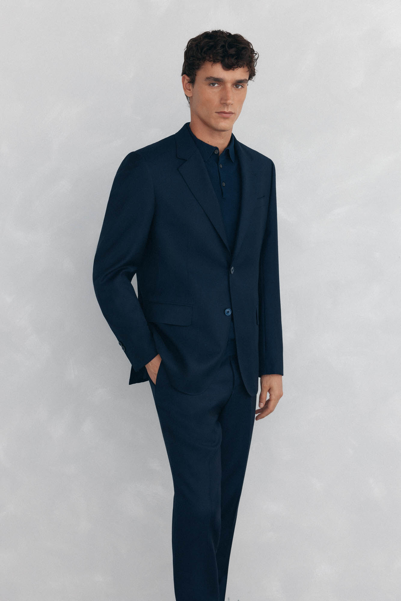 Pedro del Hierro Blazer estilo olho de p&aacute;ssaro com dois el&aacute;sticos e corte slim Azul