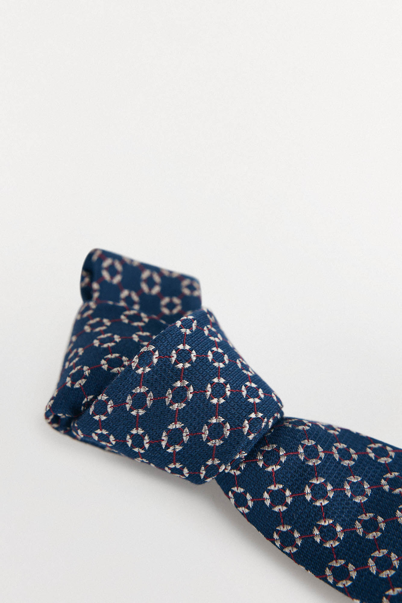 Pedro del Hierro Natural silk tie Blue