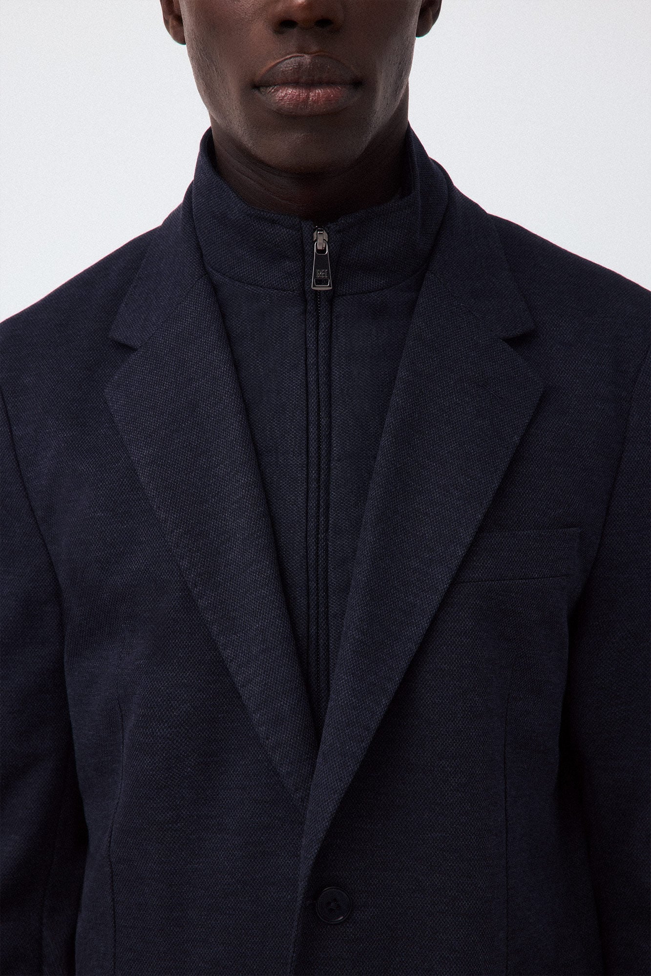 Pedro del Hierro Blazer de malha com abas remov&iacute;veis Azul