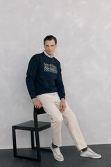 Pedro del Hierro Logo crew neck sweatshirt Blue