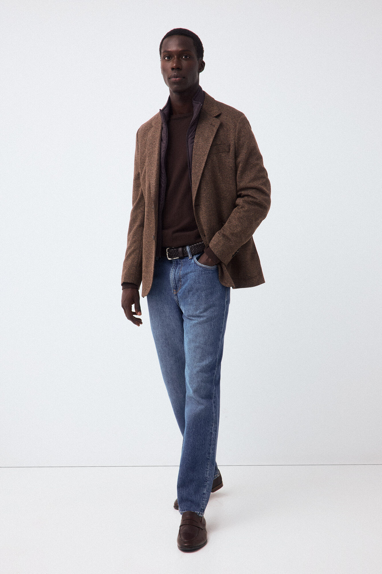 Pedro del Hierro Blazer em malha espiga