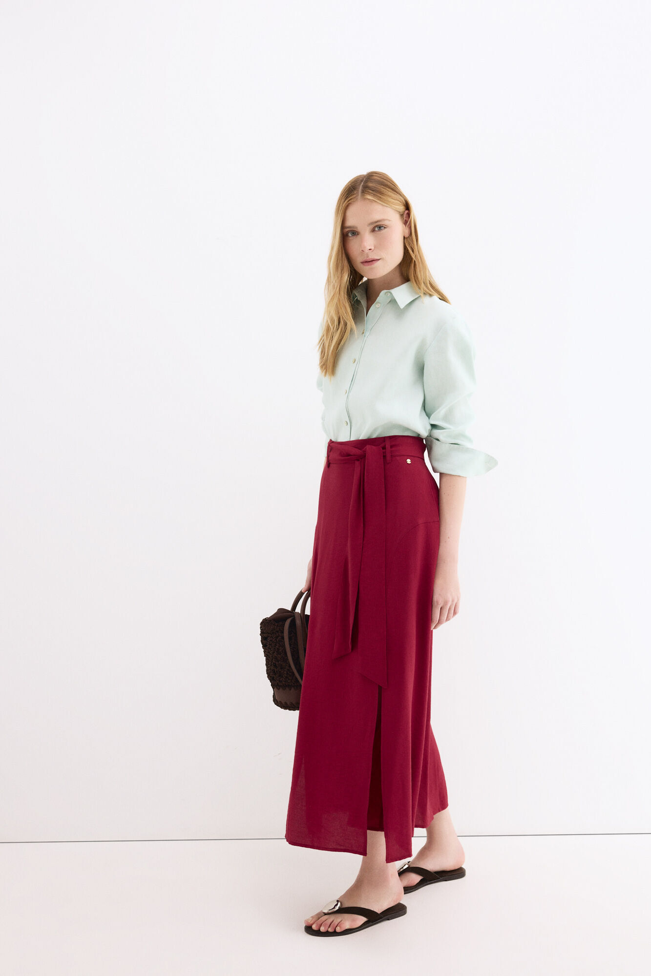 Pedro del Hierro Long slit skirt