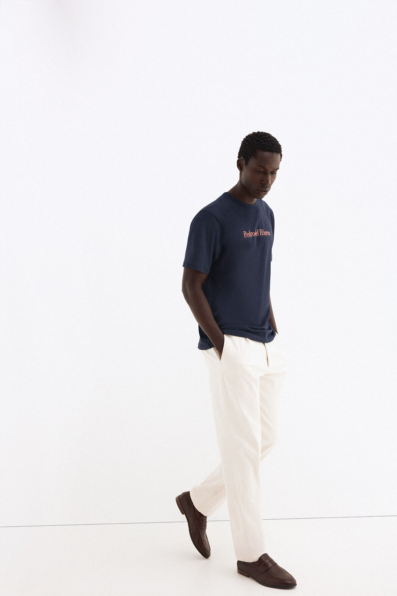Pedro del Hierro Logo T-shirt Blue
