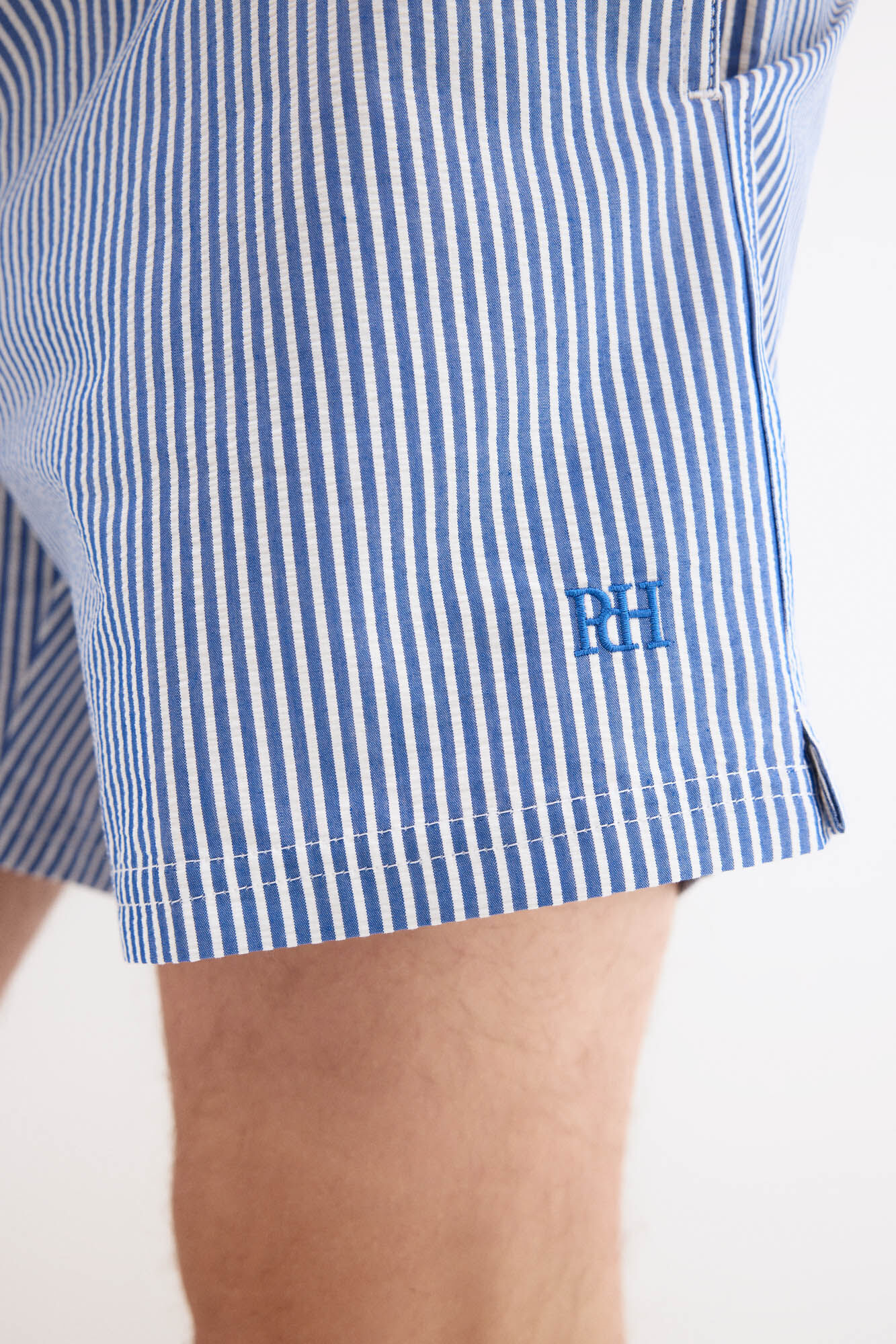 Pedro del Hierro Structured fabric swimwear Blue