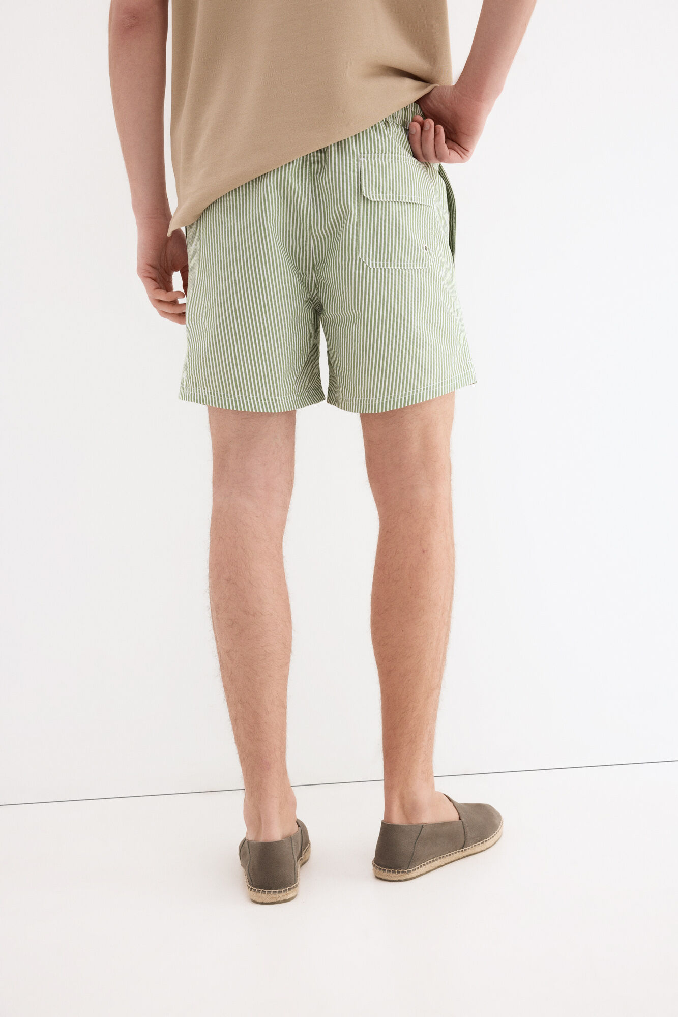 Pedro del Hierro Structured fabric swimwear Green