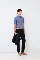Pedro del Hierro Twill light regular dress chinos Blue