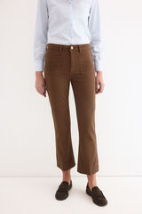 Pedro del Hierro Flare cropped jeans Brown