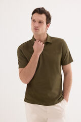 Pedro del Hierro Structure polo shirt Green