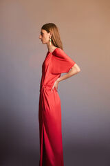 Pedro del Hierro Asymmetric long dress Coral