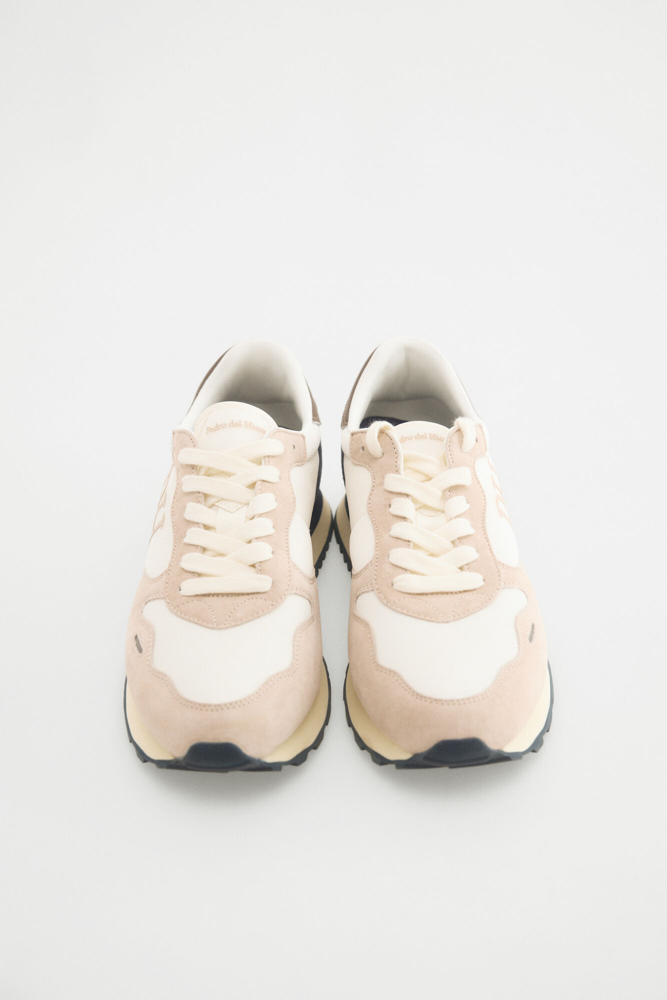Pedro del Hierro Leather and textile sneaker Beige