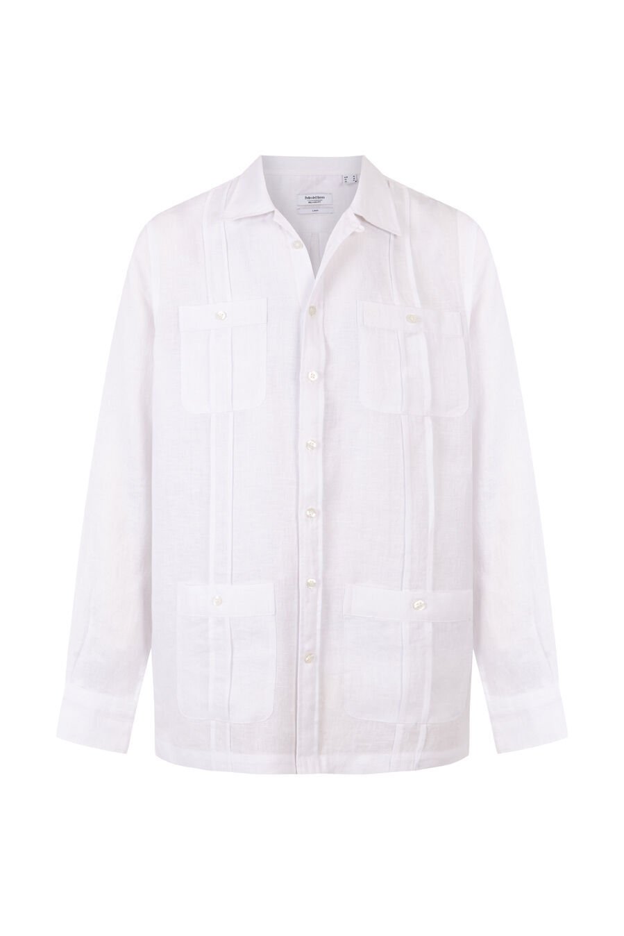 Pedro del Hierro Guayabera em linho Branco