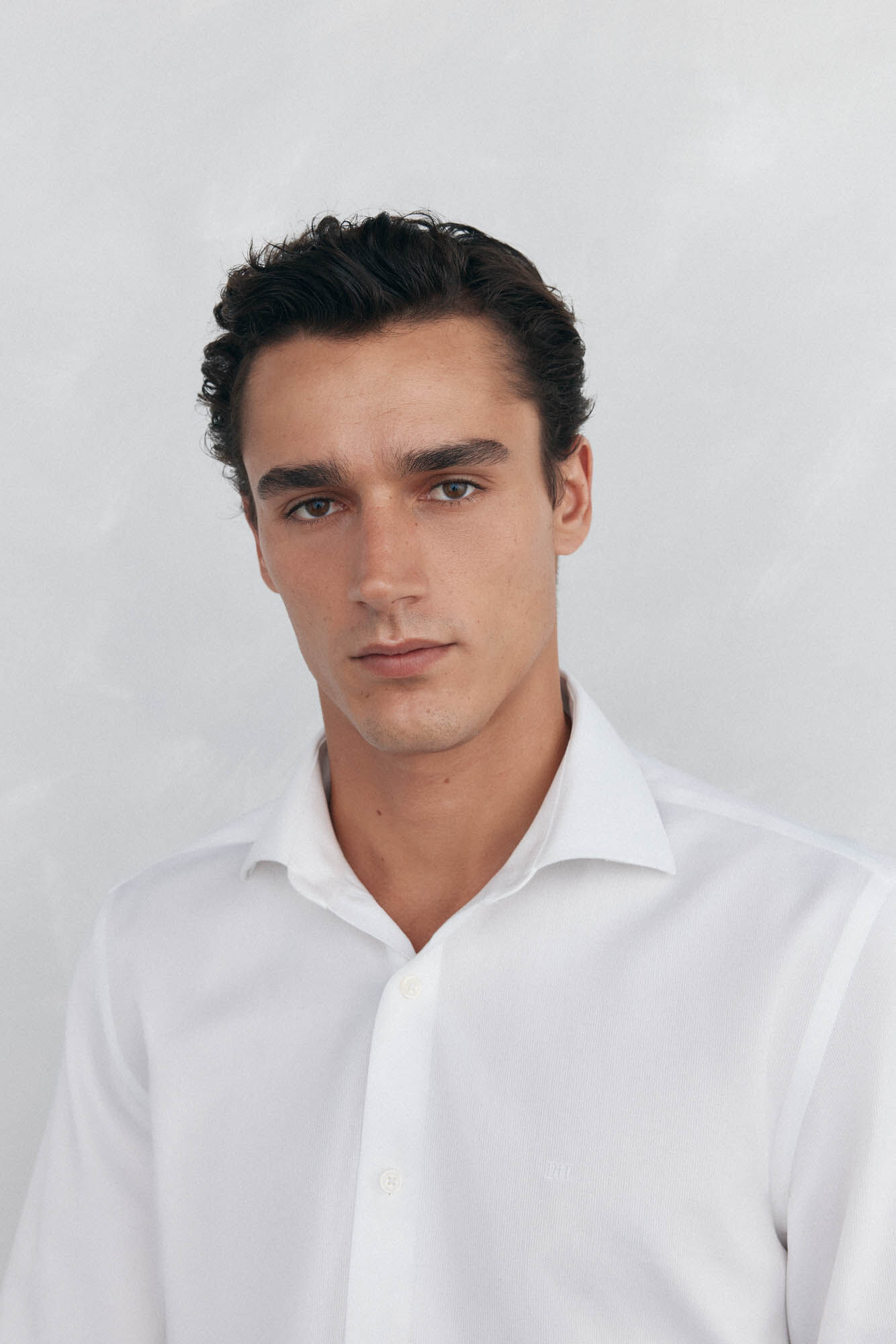 Pedro del Hierro Camisa social lisa que n&atilde;o pode ser passada a ferro + resistente a manchas Branco