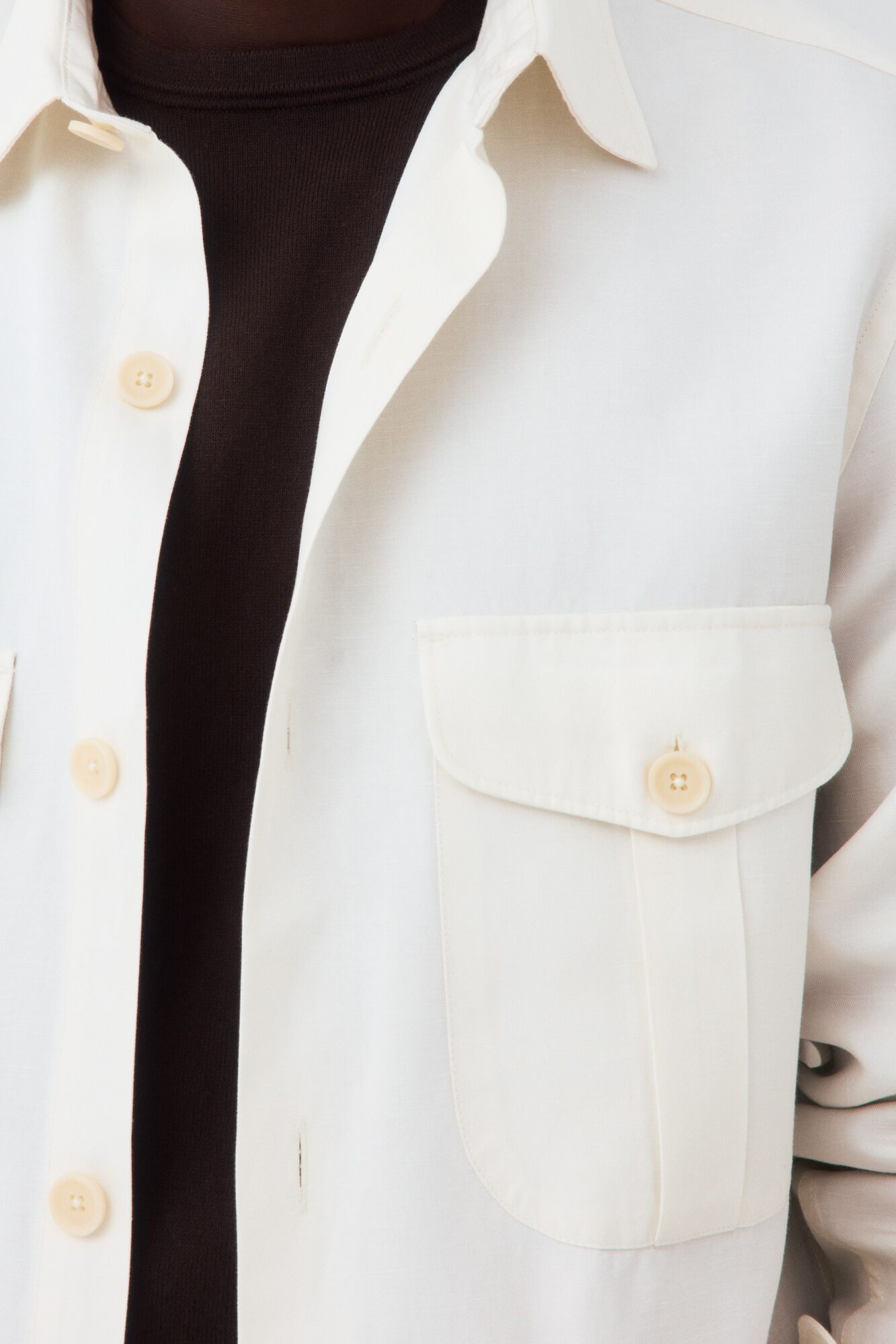 Pedro del Hierro Plain tencel linen overshirt