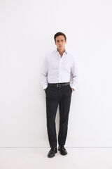 Pedro del Hierro Plaid non-iron stain-resistant dress shirt Pink