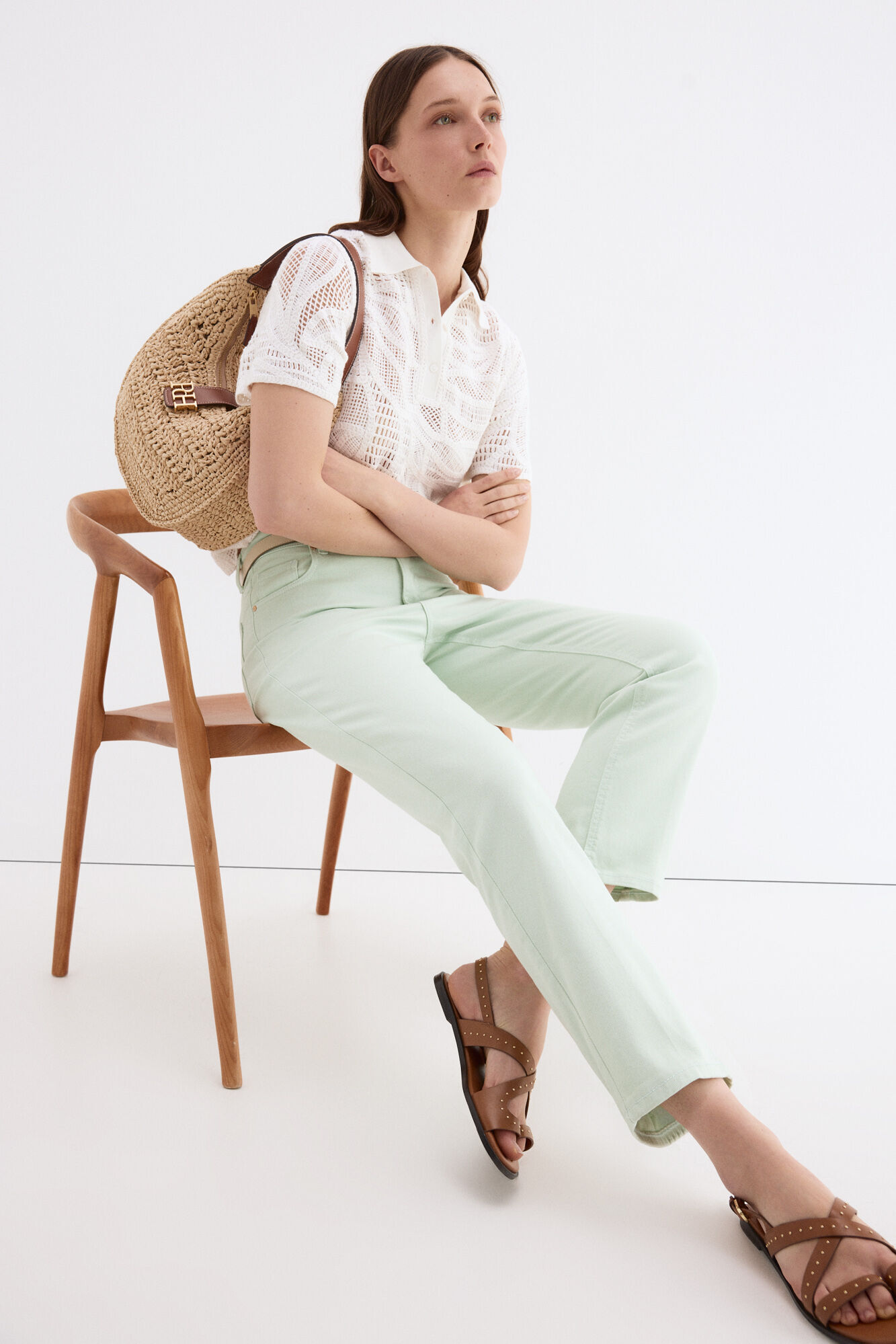 Pedro del Hierro Basic straight capri jeans