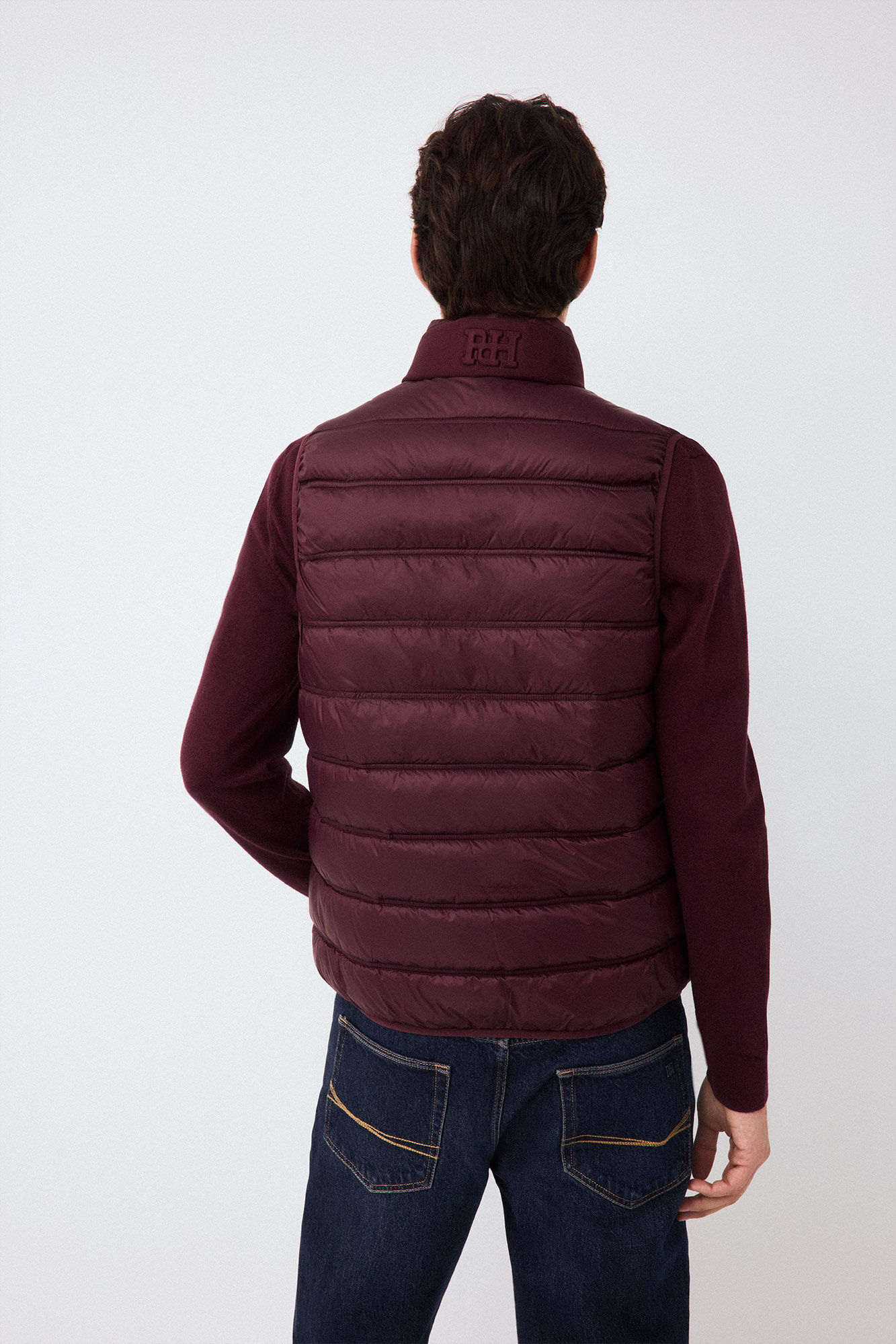 Pedro del Hierro Ultralight puffer gilet Burgundy
