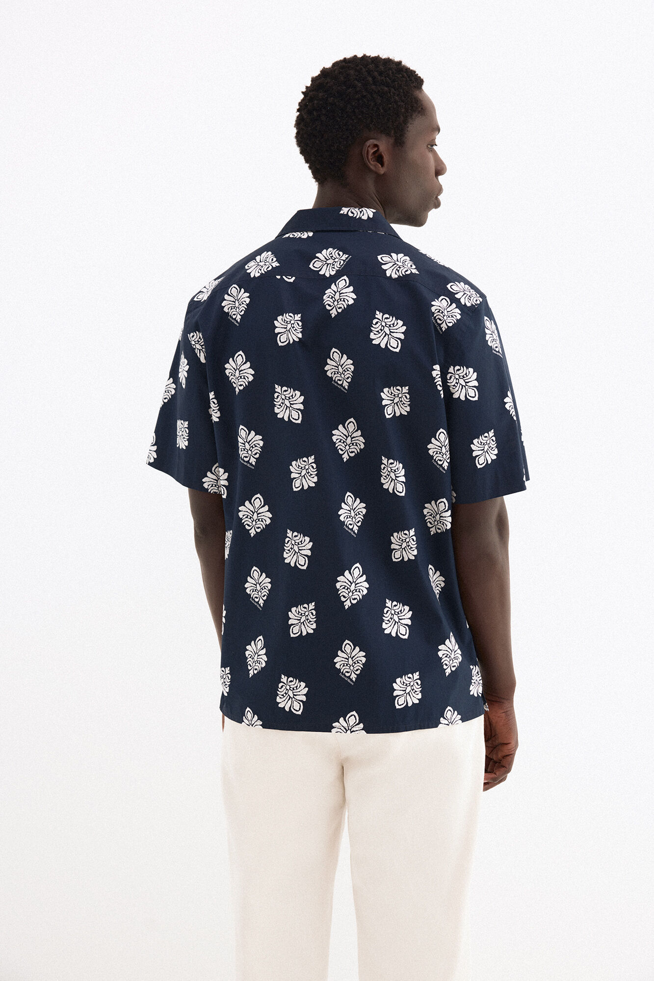 Pedro del Hierro Printed short sleeve shirt Blue