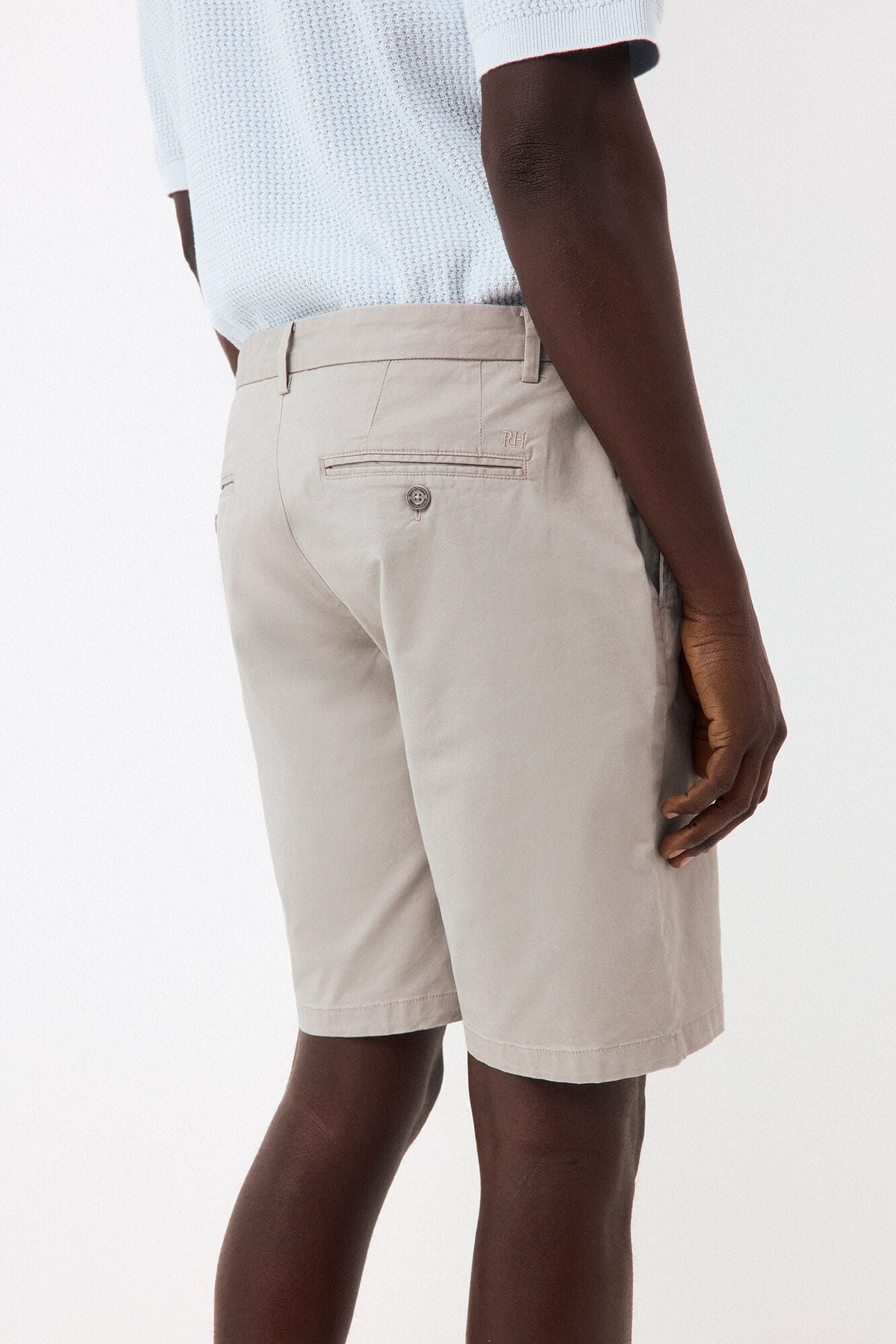Pedro del Hierro Basic regular Bermuda shorts Grey