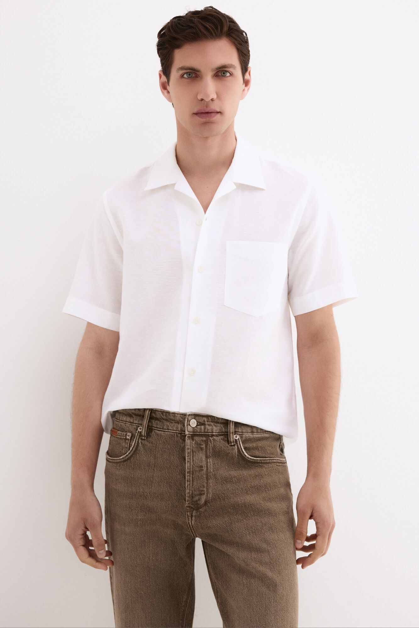 Pedro del Hierro Linen cotton short sleeve shirt
