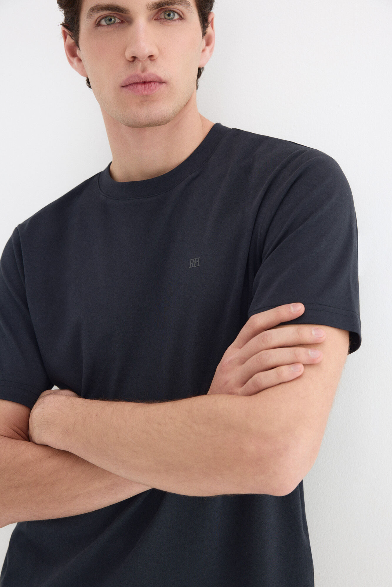 Pedro del Hierro Mercerized T-shirt Blue