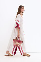 Pedro del Hierro Contrast kaftan White