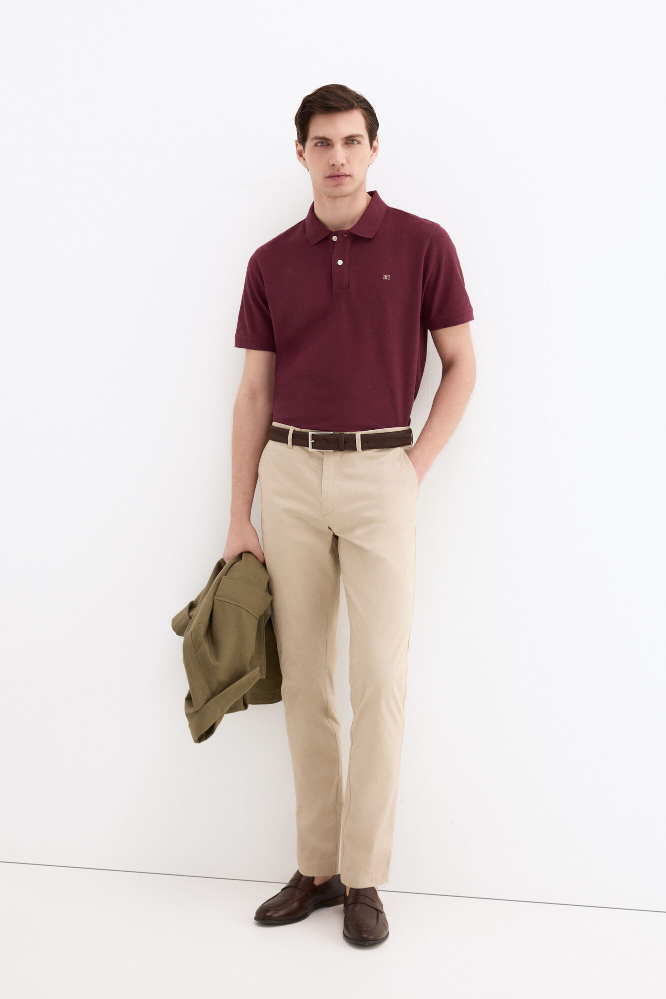 Pedro del Hierro Structured slim fit chinos