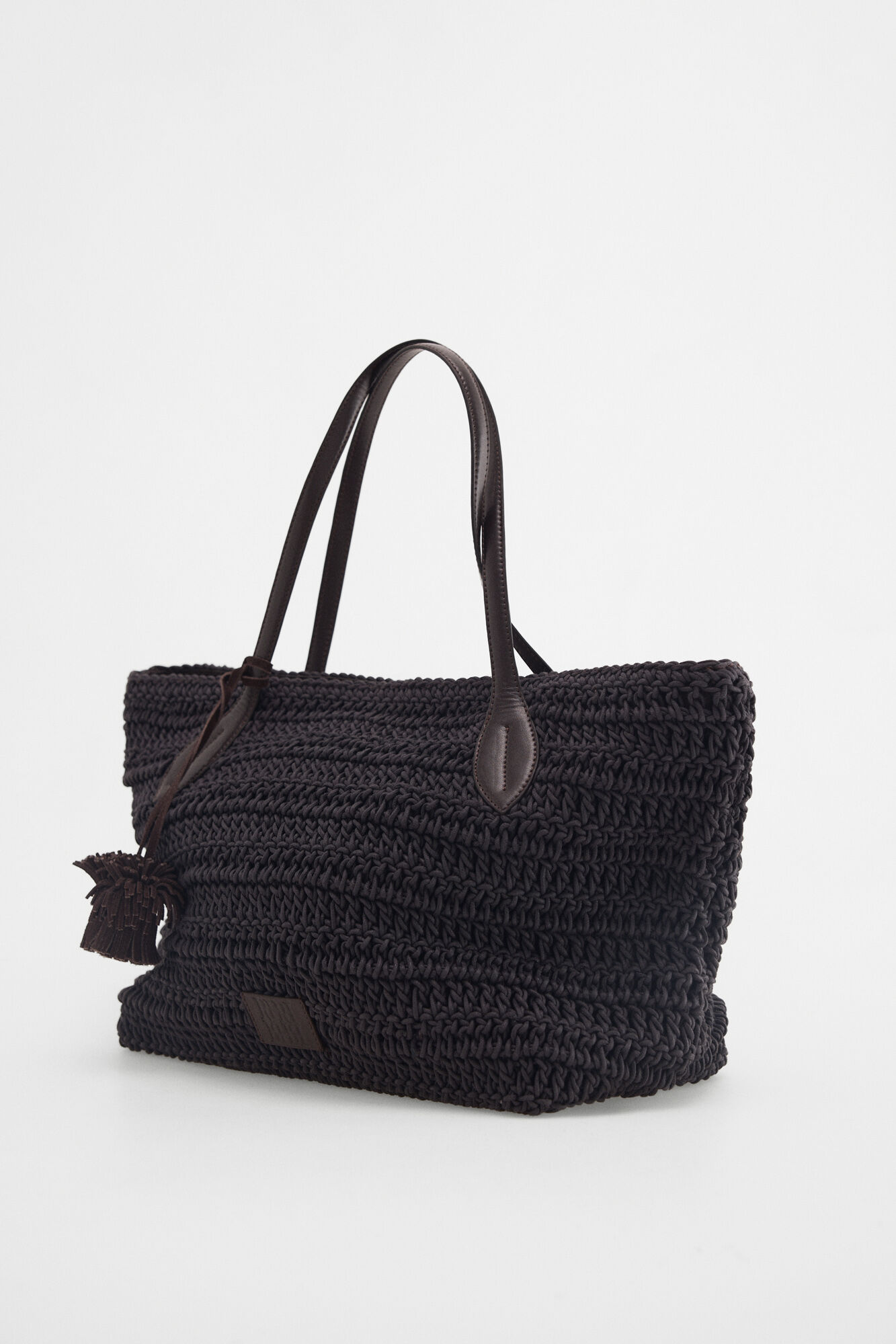 Pedro del Hierro Mala tote bag em malha tran&ccedil;ada Marrom