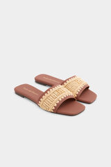 Pedro del Hierro Sand&aacute;lia rasa com logo Ecru