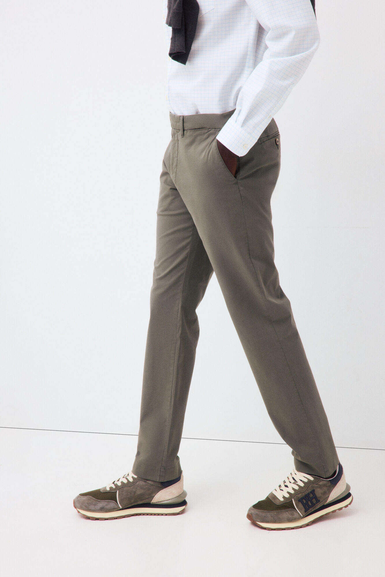 Pedro del Hierro Premium regular chinos Green