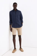 Pedro del Hierro Regular chino Bermuda shorts Beige
