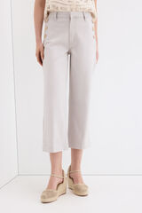 Pedro del Hierro Wide leg capri jeans Grey