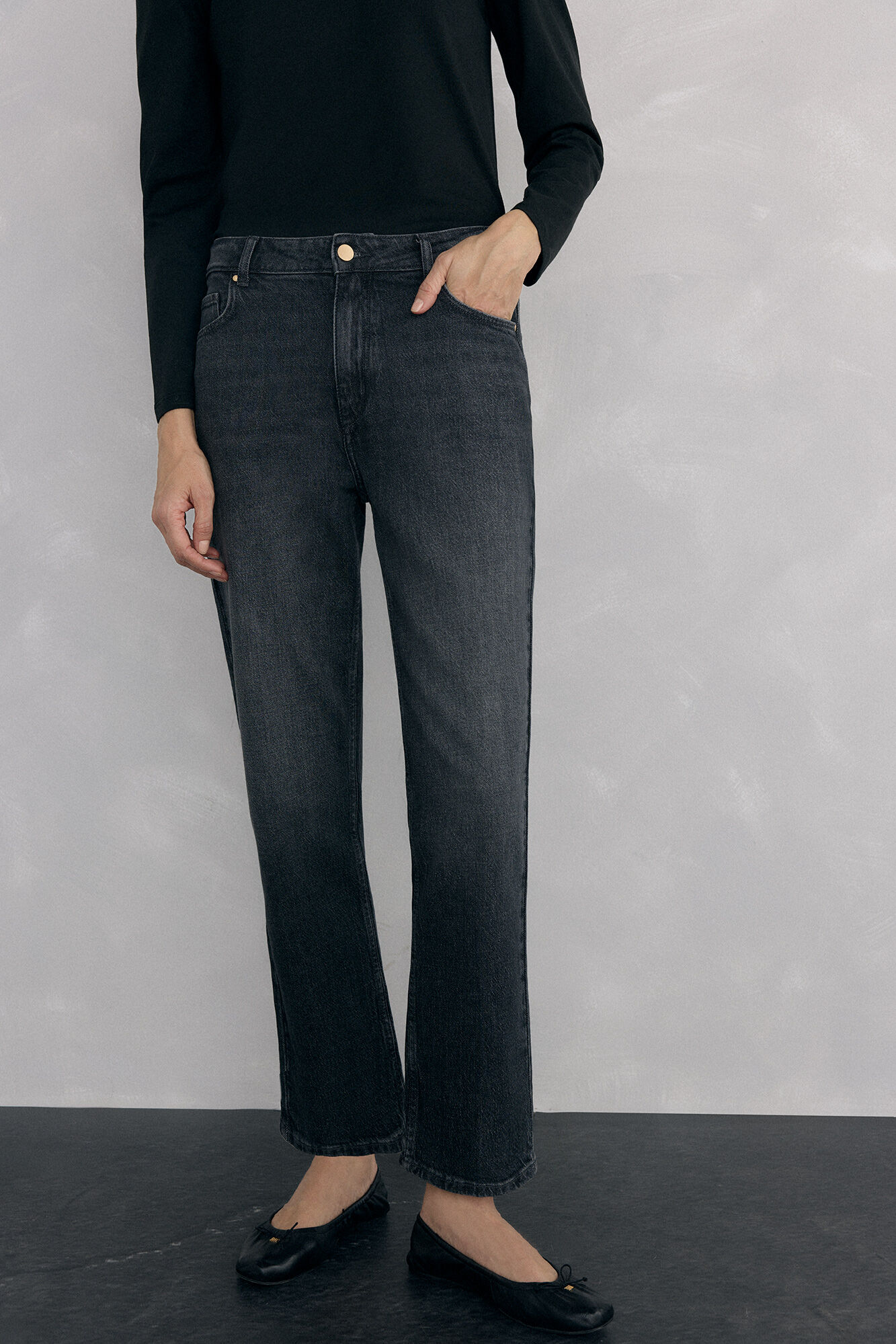 Pedro del Hierro Jeans straight basic Grey