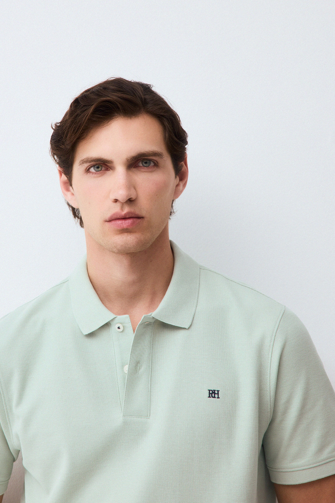 Pedro del Hierro Piqu&eacute; basic polo shirt Blue