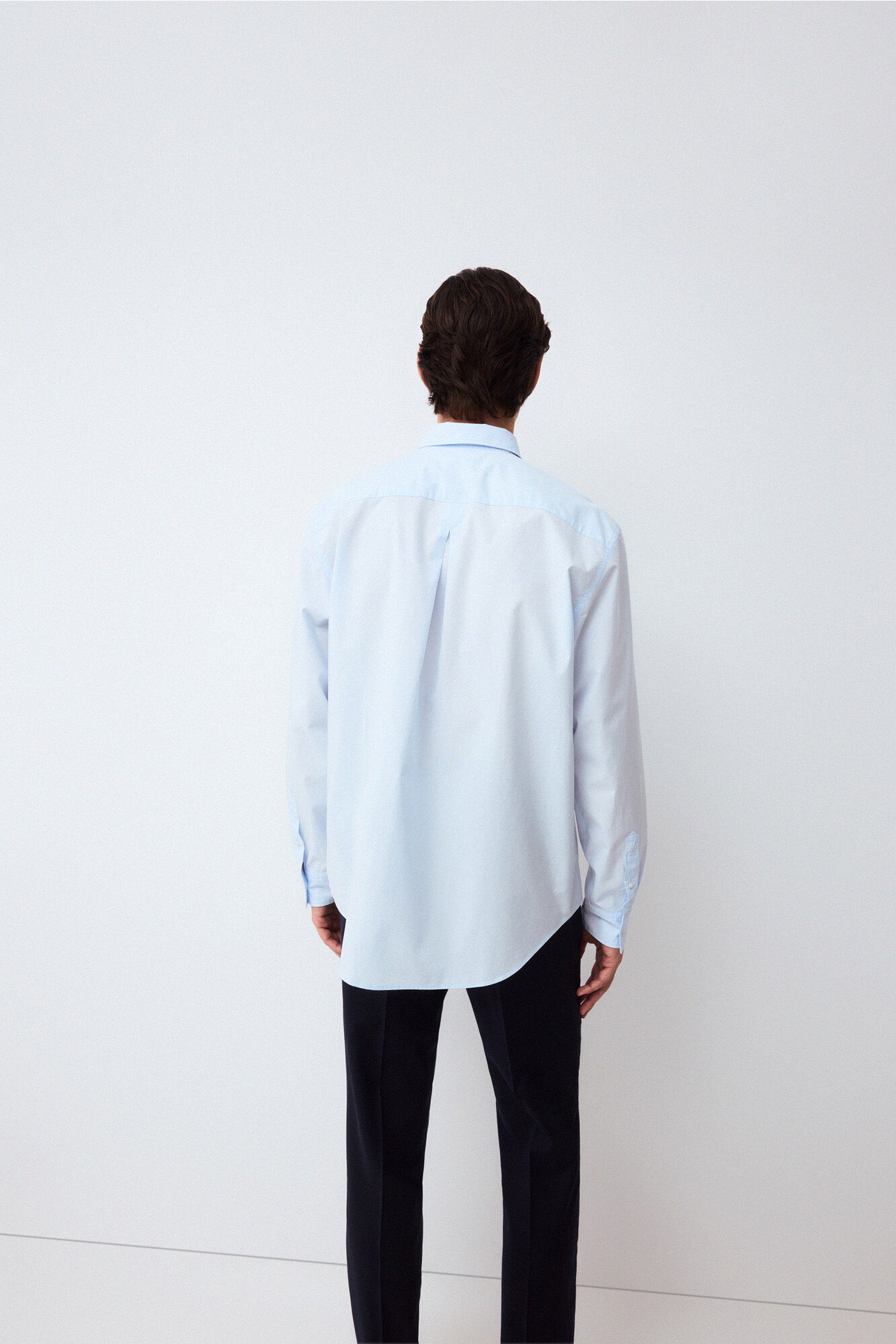 Pedro del Hierro Plain poplin relaxed fit shirt Blue